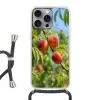 Perzik - Bladeren - Zonlicht Hoesje iPhone 16 Pro Max met koord klein -3d