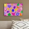 Edelstenen - Vormen - Hartje - Kleurrijk canvas 2cm klein -sfeer3