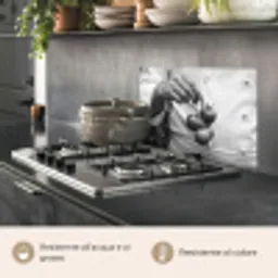 Tomaten - Chef - Zwart - Wit keuken achterwand spatscherm klein -usp_IT