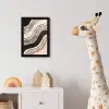 Golven - Zwart - Zandkleur fotolijst zwart zonder passe partout klein -usfeer4_kinderkamer