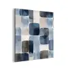 Patroon - Blauw - Vierkanten aluminium wit klein -3d