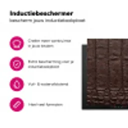 Krokodil - Leer - Bruin Inductie beschermer vinyl 3mm klein -wsfeer2_website