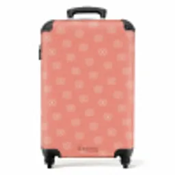 Boho - Zalmroze patroon NBS - Handbagage koffer - Unisex middel -productfoto_recht