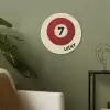 Cirkel - Zeven - Lucky - Rood Akoestische PET Vilt - Rond klein -sfeer2