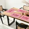 Love - Roze - Spiegeling Placemat vinyl groot -zzsfeer4_Kitchenyeah-website
