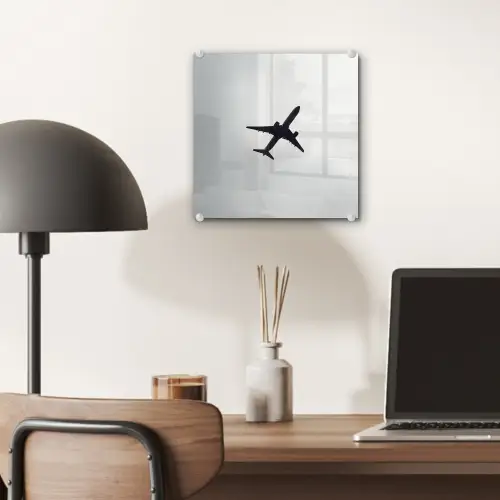 Minimalistisch - Silhouet - Zwart - Vliegtuig plexiglas 5mm klein -sfeer6