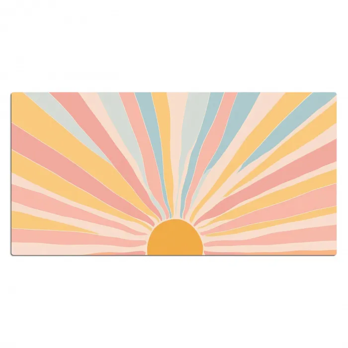 Illustratie - Zon - Pastelkleuren Muismat XXL klein -3d_leeg