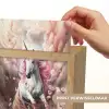 Eenhoorn - Meisje - Roze - Bloemen - Sprookje Light Box met kabel (Kinderlampje) klein -USP_websiteprintNL
