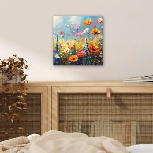Bloemen - Natuur - Botanisch - Kunst aluminium wit klein -sfeer3