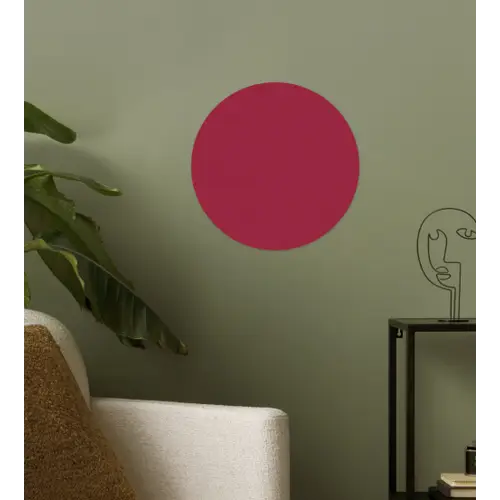 Rood - Effen kleur Wandcirkel behangsticker klein 186 -sfeer2