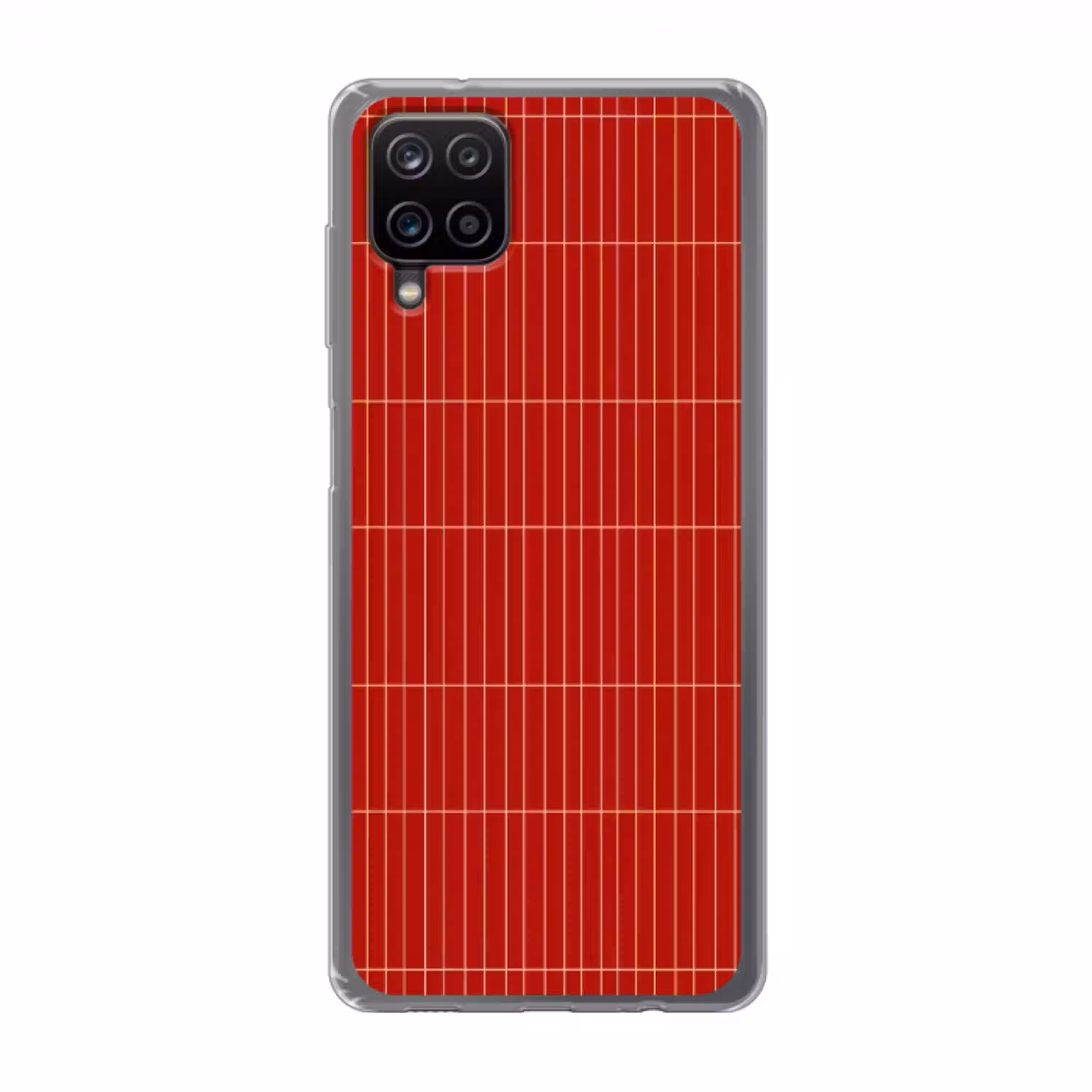 Verticaal - Wandtegel - Helderrood Telefoonhoesje Samsung Galaxy A12 klein 372 -3d