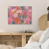 Roze - Bloemen - Wit - Oranje PET vilt klein -sfeer3