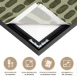 Ritmisch - Effect - Groen Textielframe zwart klein 947 -USP_feed_closeupNL