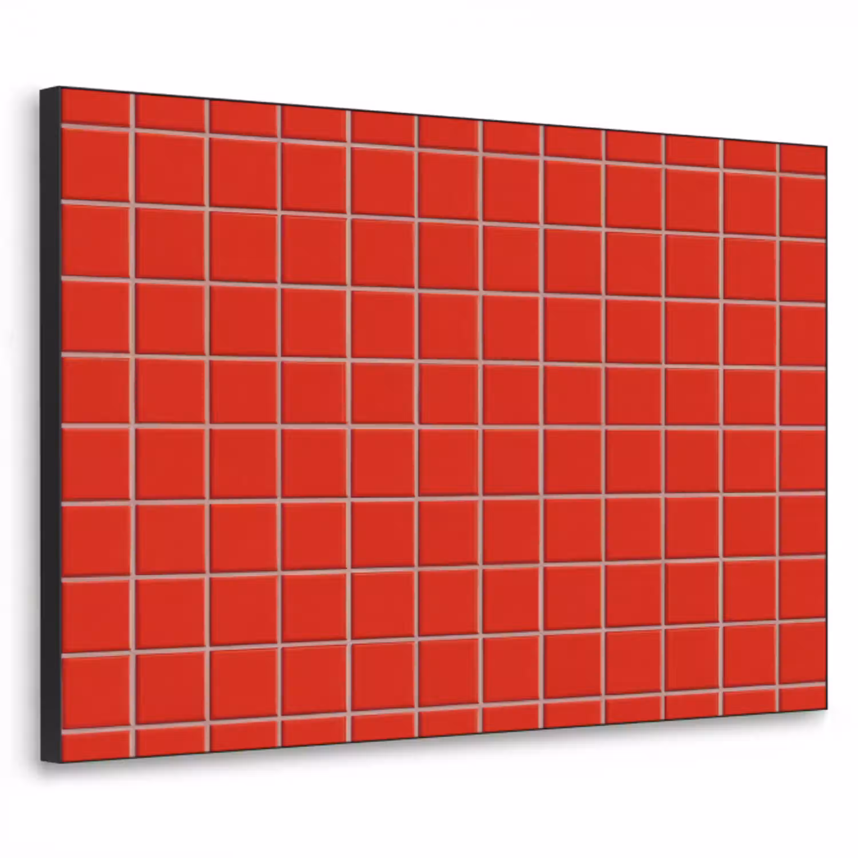 Tegel - Patroon - Kersen - Rood Textielframe zwart klein 947 -3d