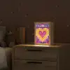 Tie dye - Hartvorm - Vlammen - Paars Light Box met kabel (Kinderlampje) klein -sfeer1_kind