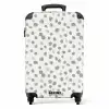 Grijze verfspatten op een gebroken wit NBS - Handbagage koffer - Kinderen Unisex middel -productfoto_recht