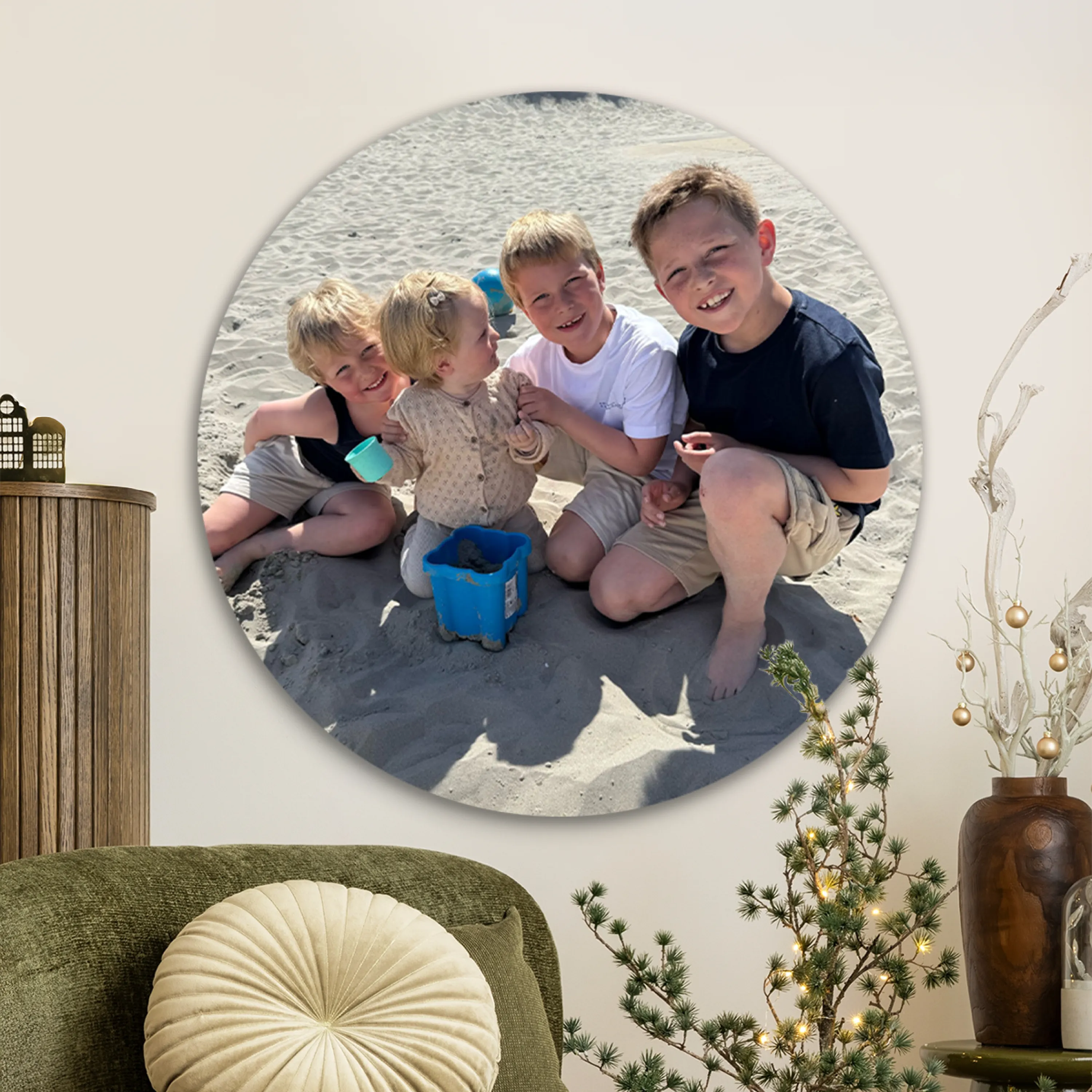 muurcirkel foto kinderen familie