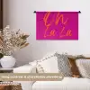 Oh la la - Oranje - Roze Wandkleed katoen klein -sfeer1