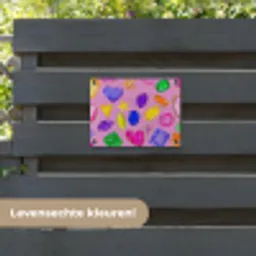 Edelstenen - Vormen - Hartje - Kleurrijk tuinposter los doek klein -sfeer3