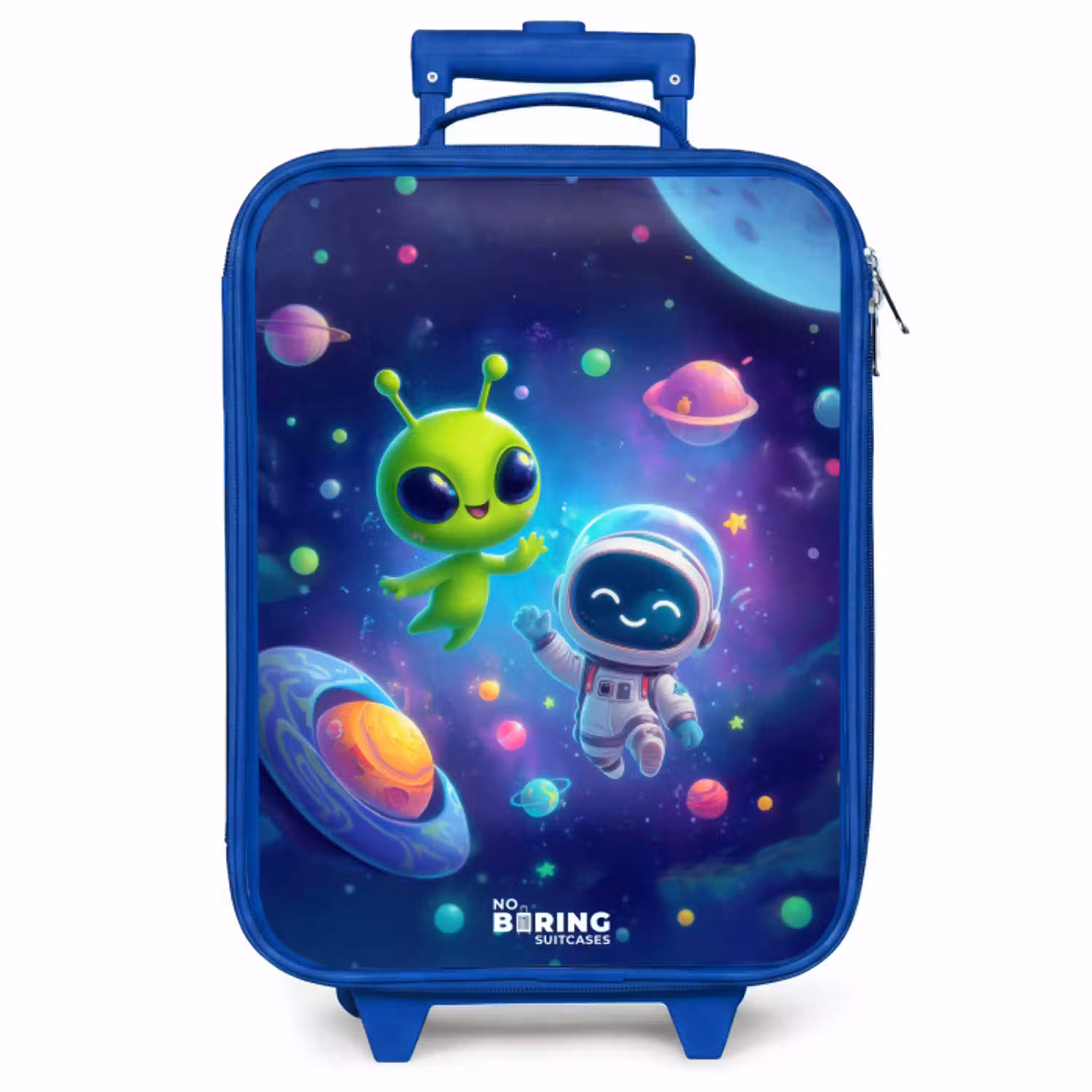 Vrolijke Ontmoeting in de Ruimte Kinderkoffer - Blauw klein -zzz_website3d