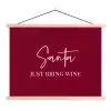 Santa - Wine - Rood - Kerst - Kerstman textielposter latten blank klein -3d