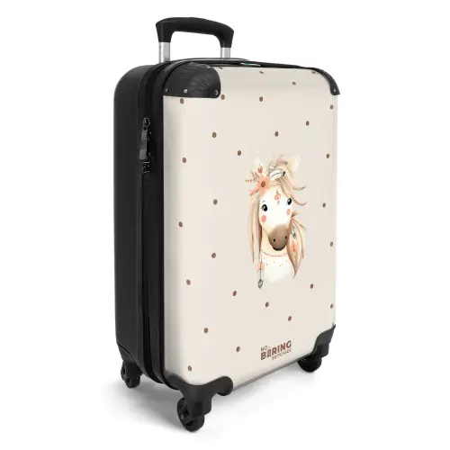 Bohemian paard in pastel kleuren NBS - Handbagage koffer - Volwassenen Unisex middel -productfoto_3d