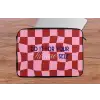 Furture - Geblokt - Rood laptophoes neopreen klein -tafel