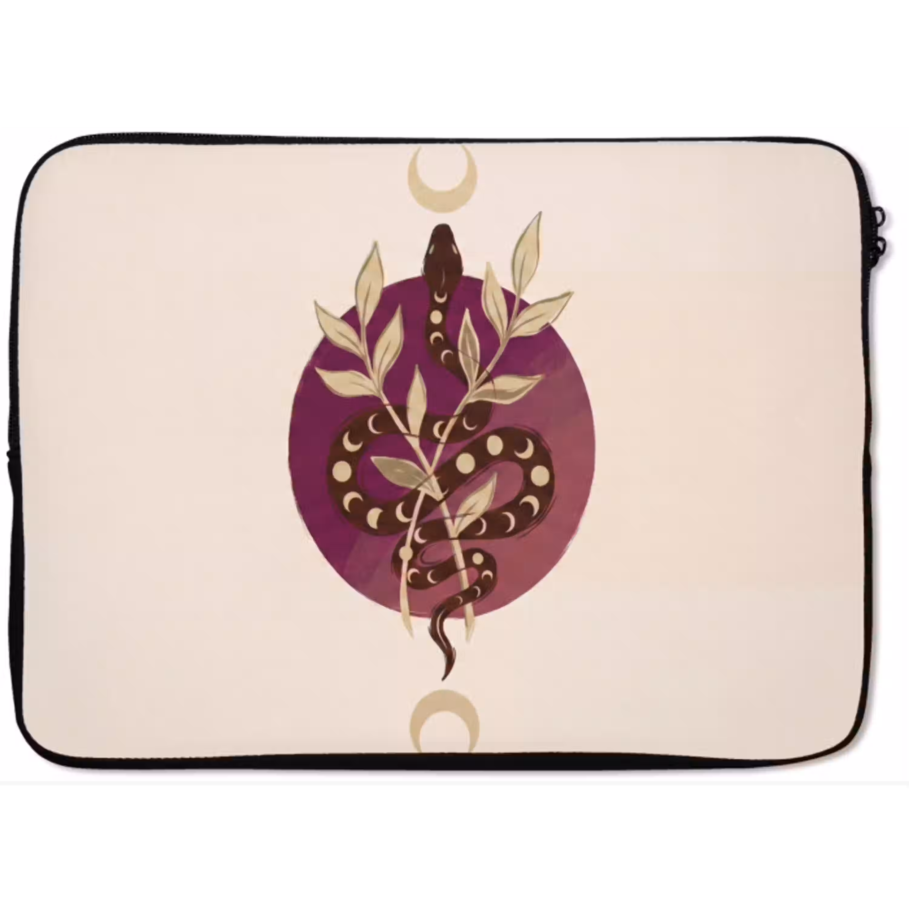 Dieren - Slang - Maan - Mystiek - Abstract laptophoes neopreen klein -zkaufland3dotto