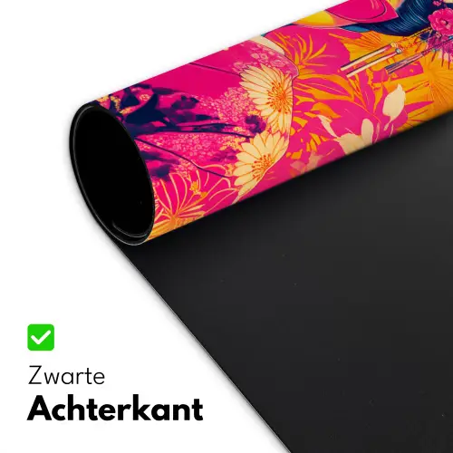 Vrouw - Zonnebril - Abstract - Oranje Muismat XXL klein -sfeer2