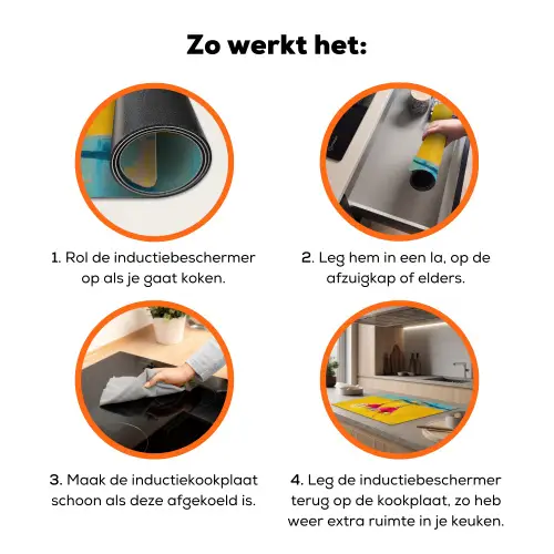 Glazen - Cocktail - Citroen - Kers Inductie beschermer vinyl 3mm klein -zzzzzzz-td-werking