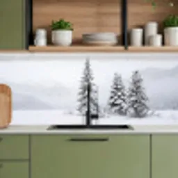 Fijnsparren - Sneeuw - Winter - Landschap - Stilte keuken achterwand 2 middel -sfeer3