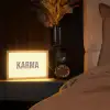 Karma - Luipaardprint - Geel Light Box met kabel (Tafellamp) klein -sfeer1
