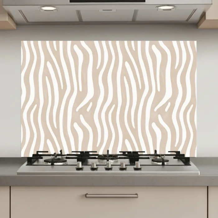 Abstract - Zebra - Beige keuken achterwand spatscherm klein 900 -3d_website