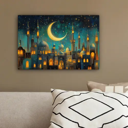 Islamitisch - Moskee - Ramadan - Islam canvas 2cm klein -sfeer3