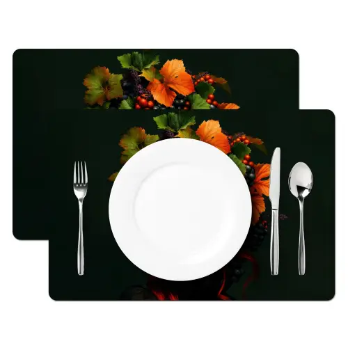 Vrouw - Rood - Groen - Druiven Placemat vinyl groot -zzsfeer2_Kitchenyeah-website