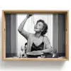 Vrouw - Spaghetti - Zwart - Wit Dienblad Rechthoek middel -z3d_shopping