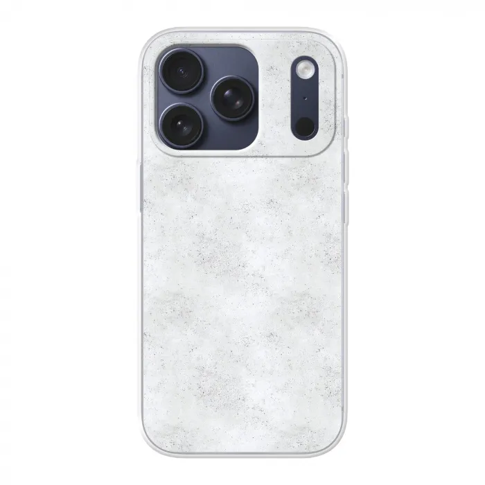 Lichtgrijs - Betonstructuur - Subtiel Telefoonhoesje iPhone 17 Pro klein 878 -3d