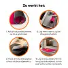 Haan - Kleurrijk - Kimono - Roze Inductie beschermer vinyl 3mm klein -zzzzzzz-td-werking