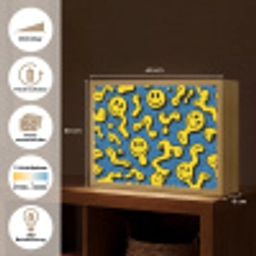 Smileys - Geel - Blauw Light Box met batterij (Wandlamp) middel -USP_websiteoverzichtDE