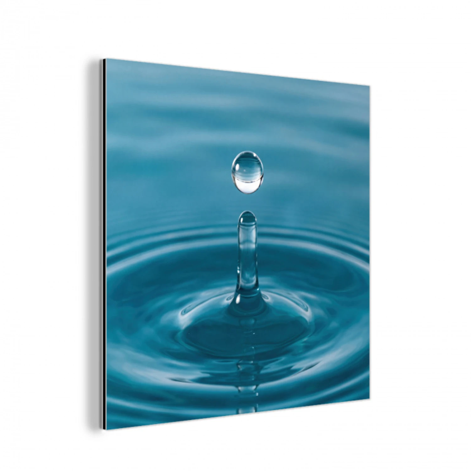 Waterdruppel - Water - Oppervlakte aluminium wit klein -3d