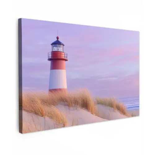 Vuurtoren - Duinen - Zonsondergang canvas 2cm klein -z3d