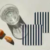 Verticale strepen - Blauw - Crème onderzetter kurk middel 366 -sfeer4