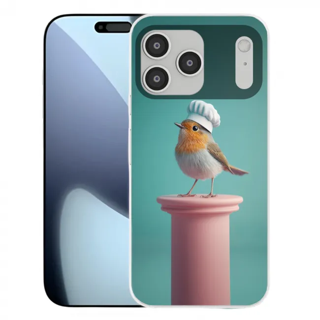 Handyhülle - Rotkehlchen - Vogel - Kochmütze - Sockel