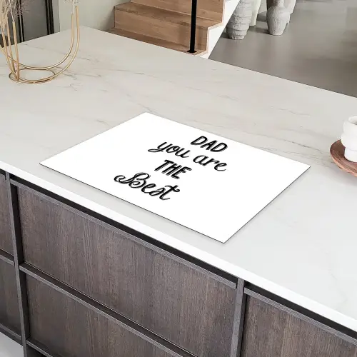 Quotes - Dad you are the best - Spreuken - Papa Inductie beschermer vinyl 3mm klein -sfeer8