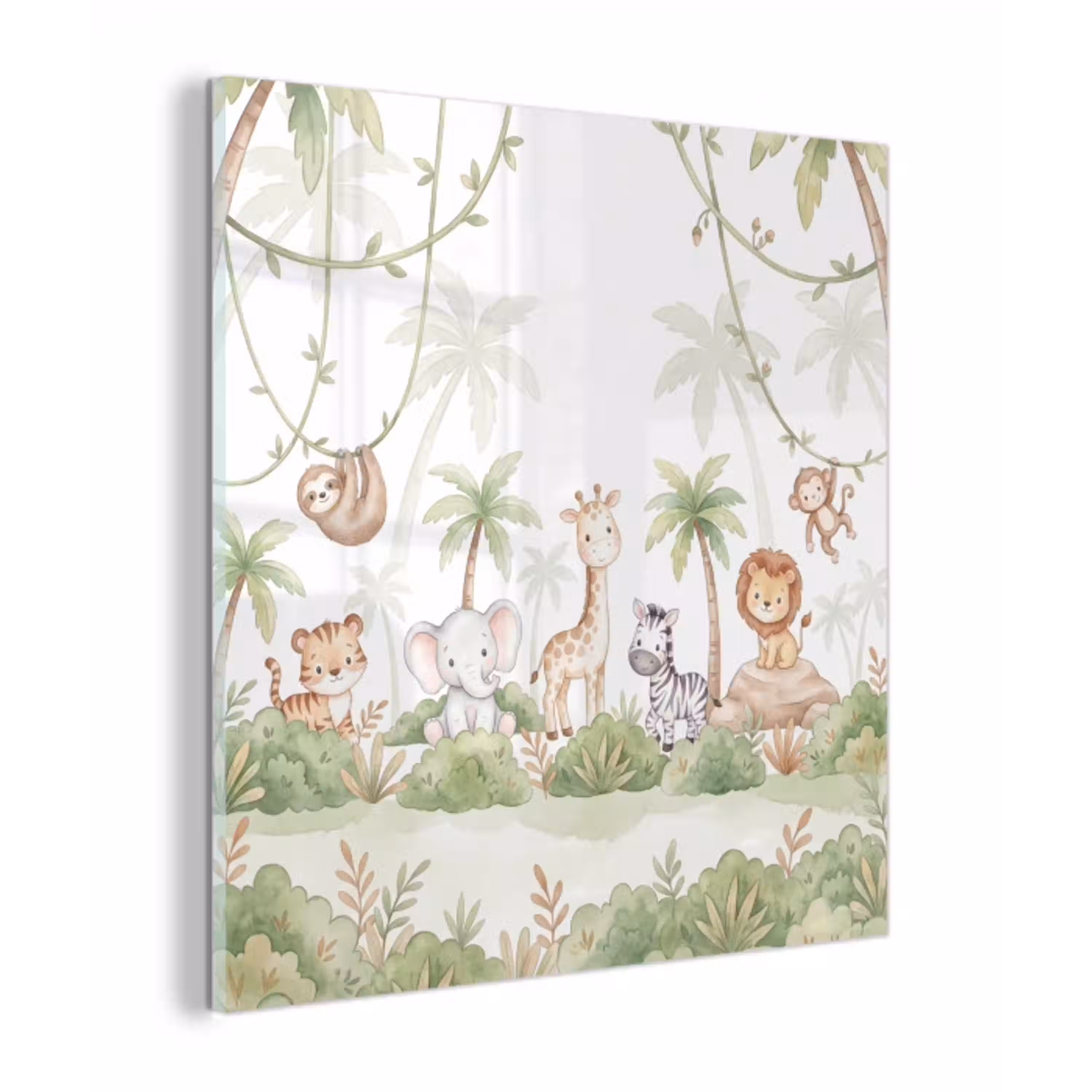 Dieren - Jungle - Pastel plexiglas 5mm klein -z3d