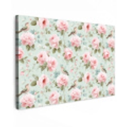 Rozen - Vogels - Pastel - Kleurrijk canvas 2cm klein 34 -z3d