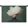 Hoed - Vrouw - Beige Wandkleed katoen klein -zz3d