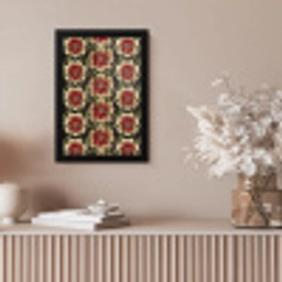 Bloemen - Klassiek - Patroon - Rood fotolijst zwart zonder passe partout klein 224 -sfeer5