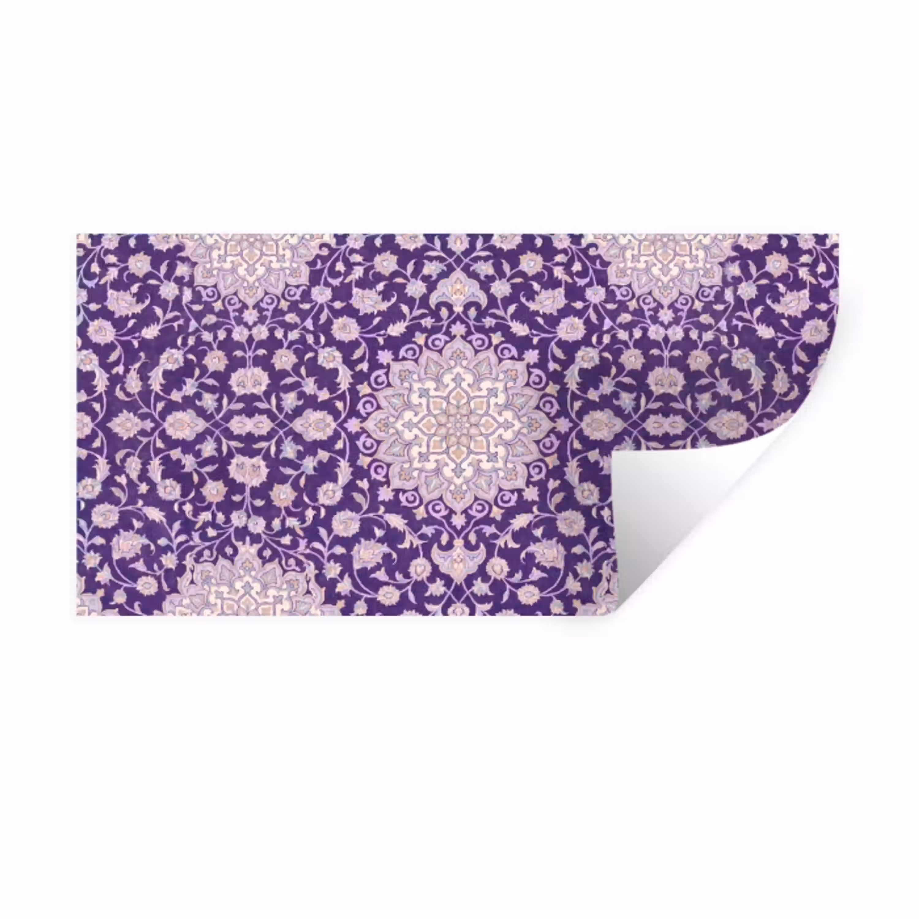Patroon - Medallion - Oosters - Paars - Decoratie Muursticker klein -3d