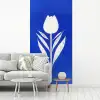 Tulp - Minimalistisch - Bladeren - Wit fotobehang vinyl groot -woonkamer